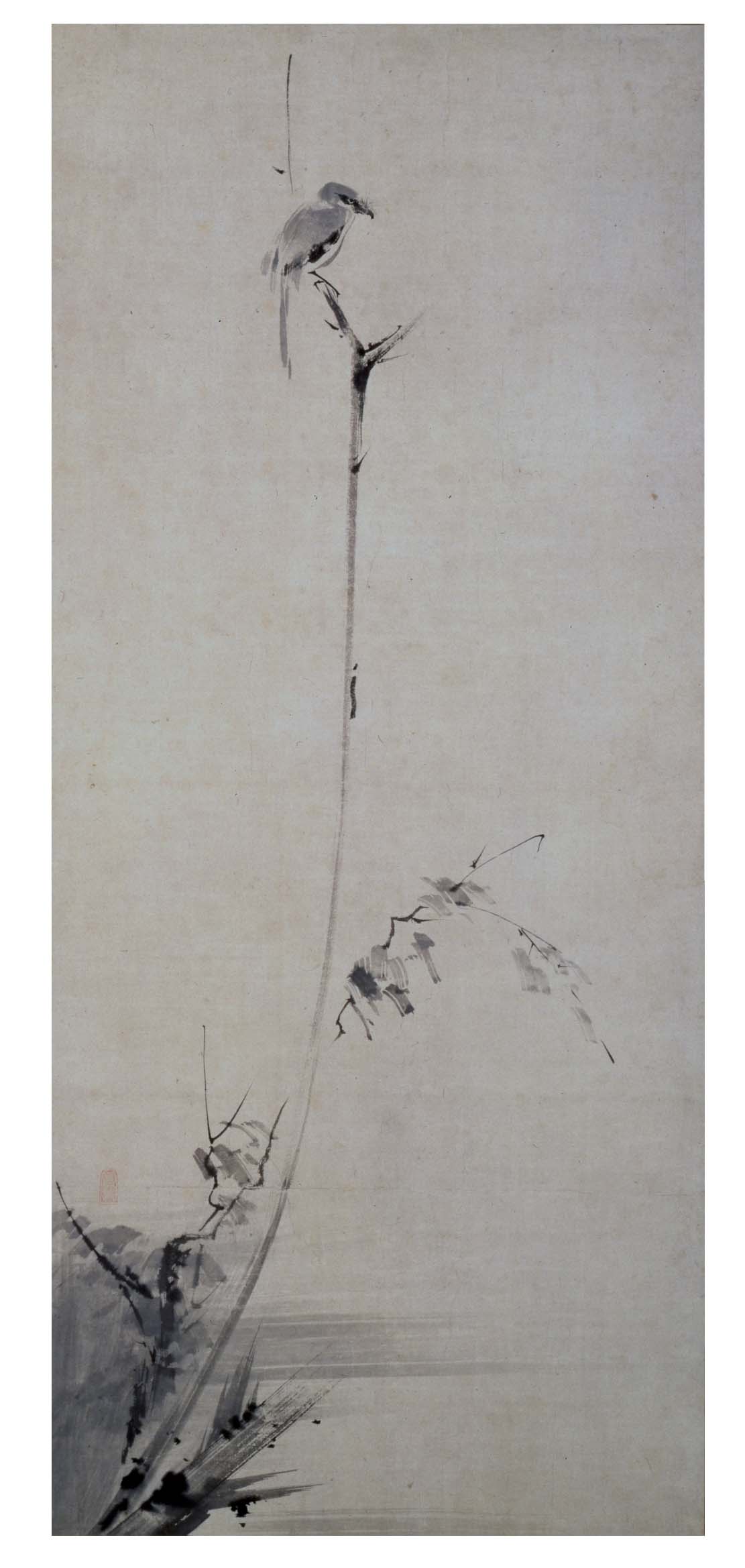 This picture was drawn by Miyamoto Musashi who is famous as a master swordsman in the 17th century. 